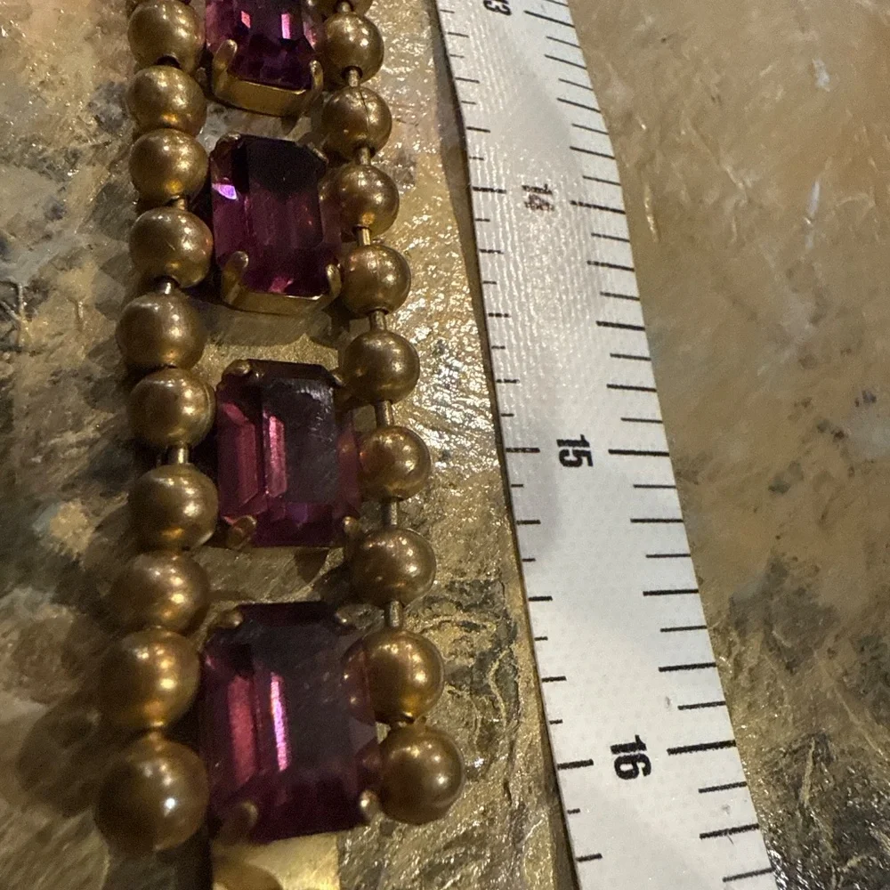 Art Deco amethyst glass necklace - Picture 13 of 14